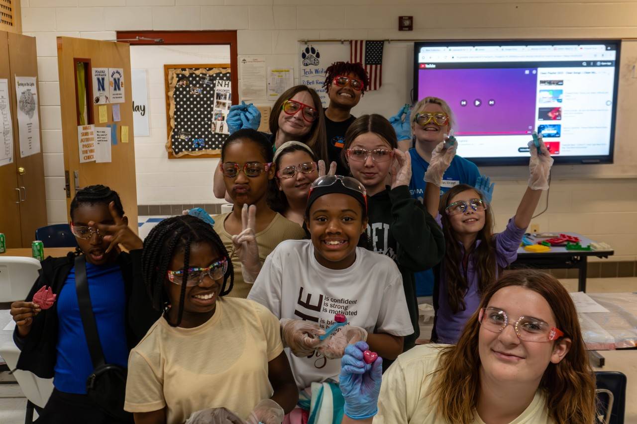 Students doing science activity